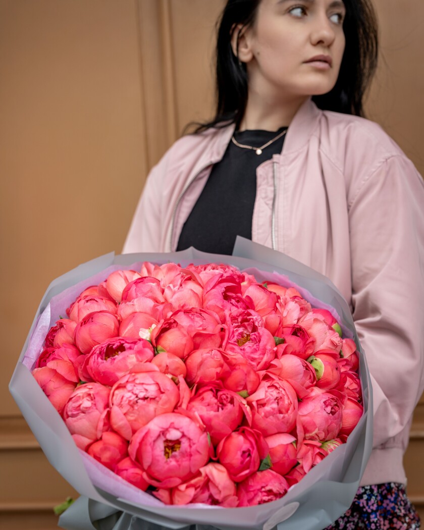 Coral peonies in waterproof paper