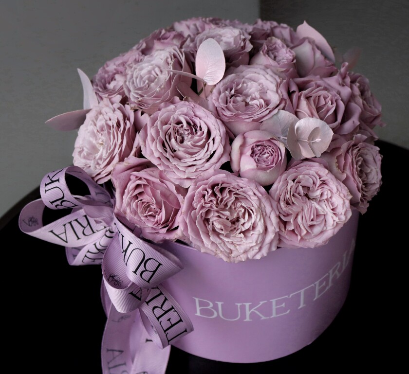 Lavender spray roses in a decorative composition