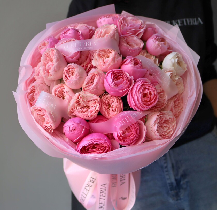 Light pink roses in waterproof paper