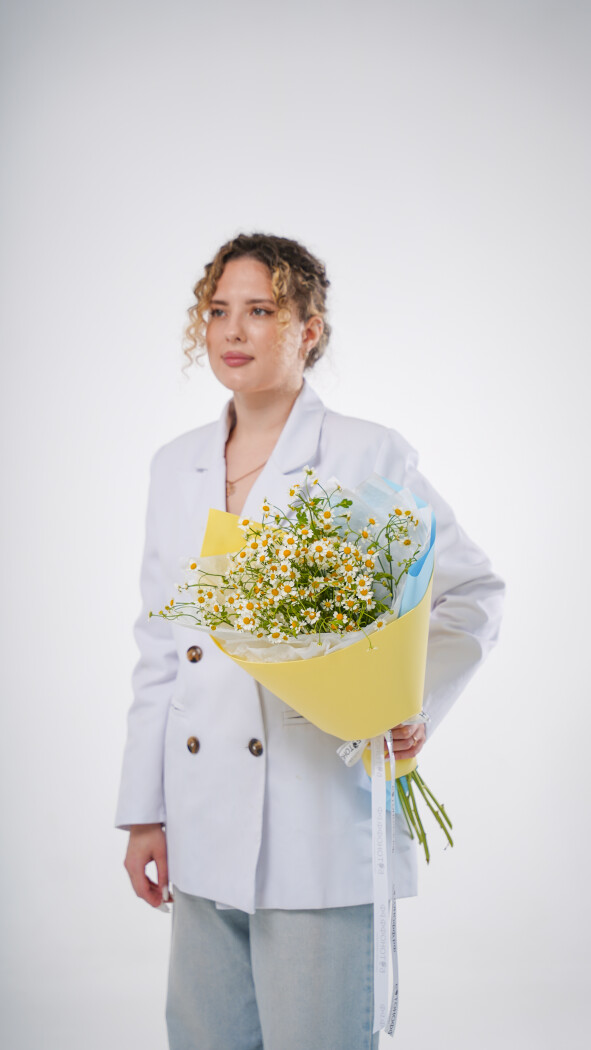 5 ромашек в оформлении №118