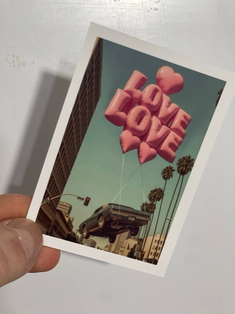 Мини-открытка "Love You"