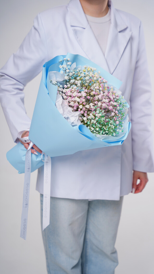 5 радужных гипсофил в оформлении №82