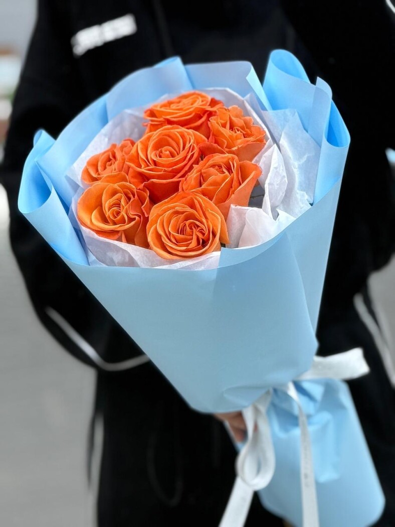 7 роз микс в оформлении №388 