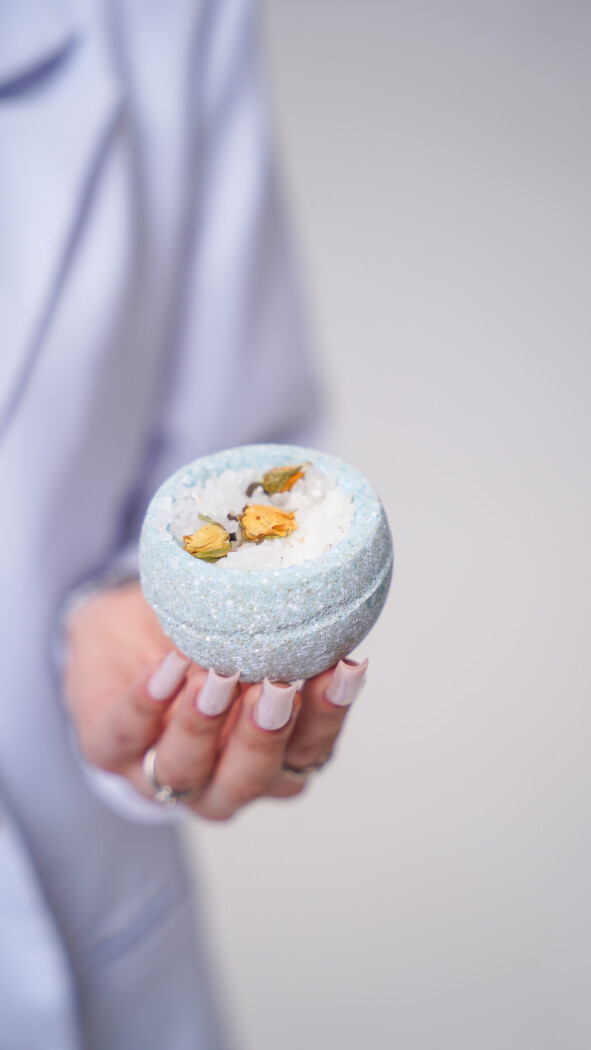 Бомбочка для ванны (голубая)