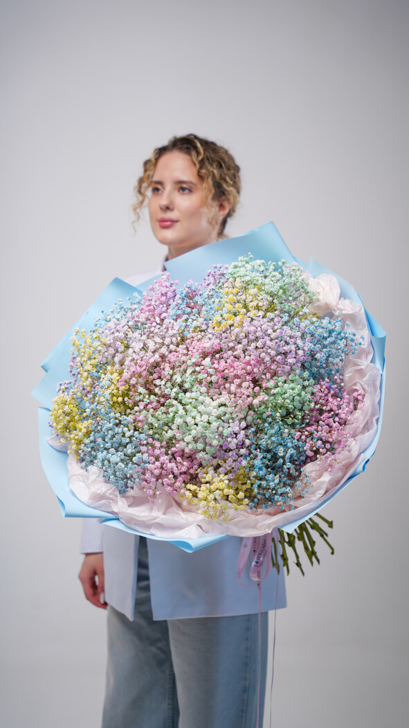 25 радужных гипсофил в оформлении №86