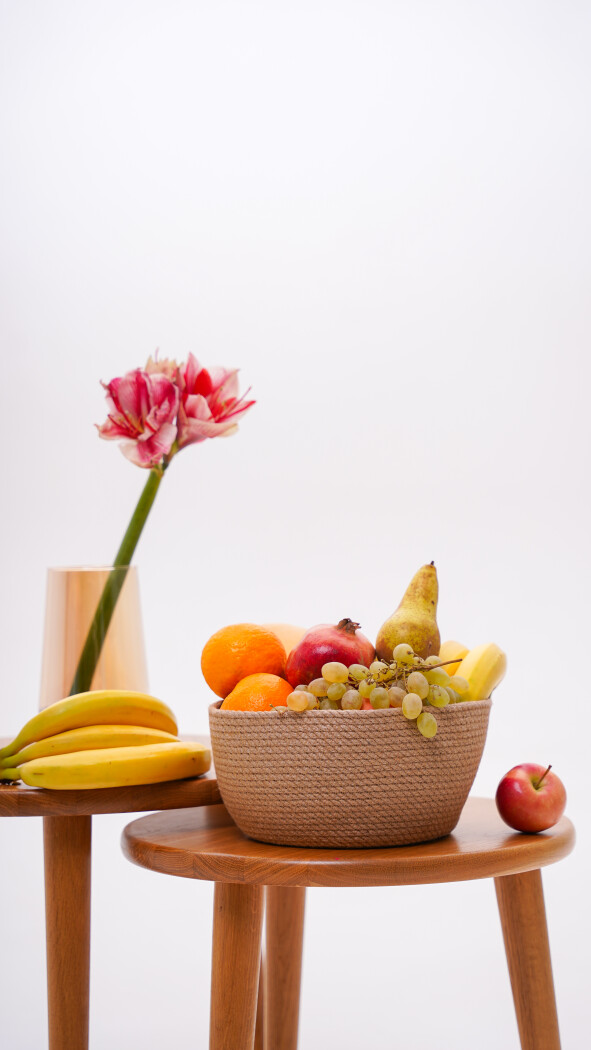 Подарочное кашпо с фруктами