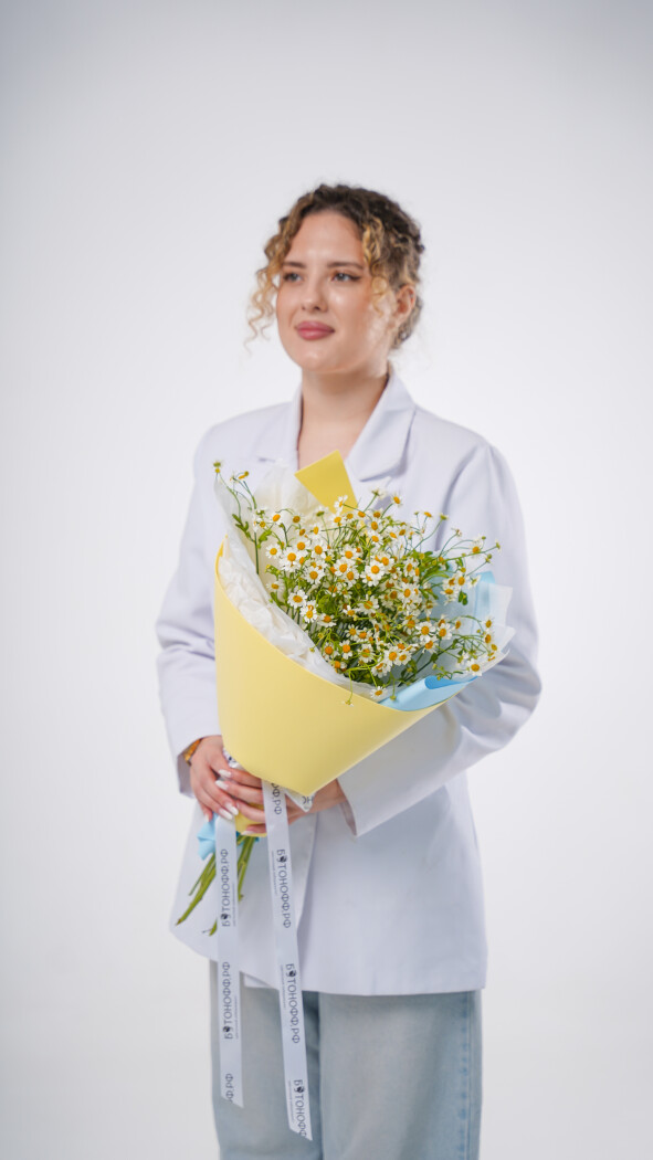 5 ромашек в оформлении №118