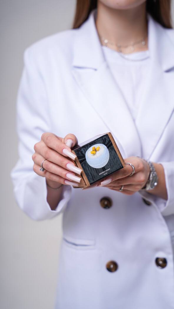 Бомбочка для ванны (голубая)