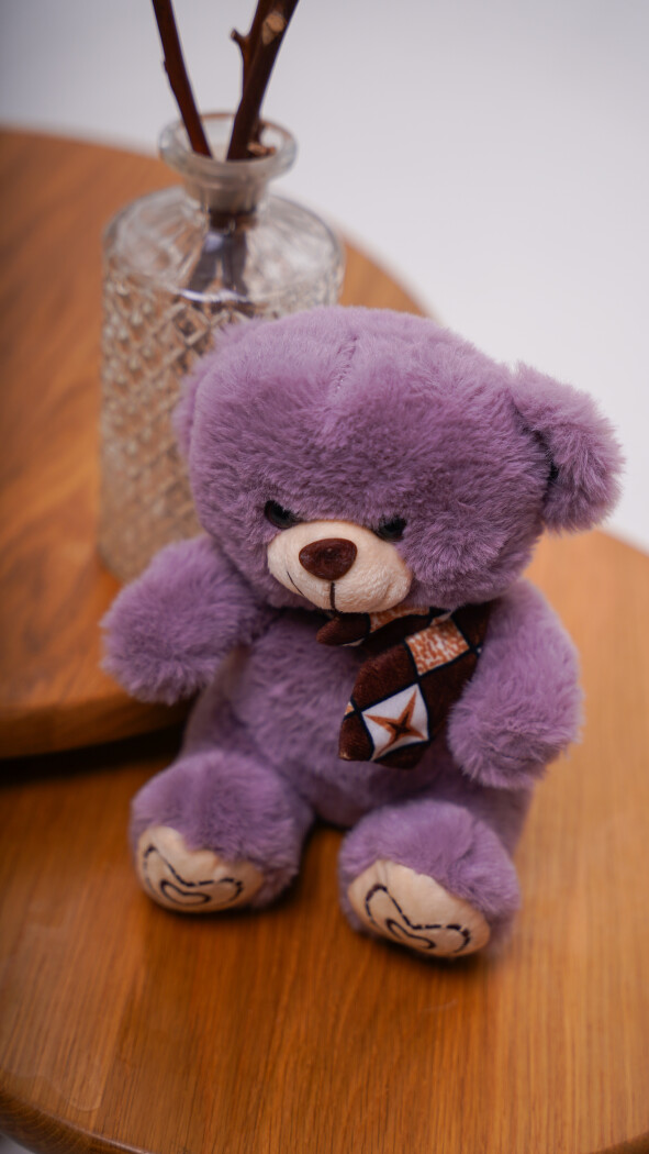 Сиреневый мишка (23см)