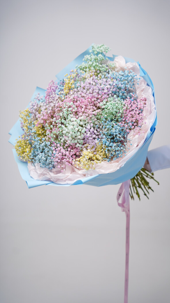 25 радужных гипсофил в оформлении №86