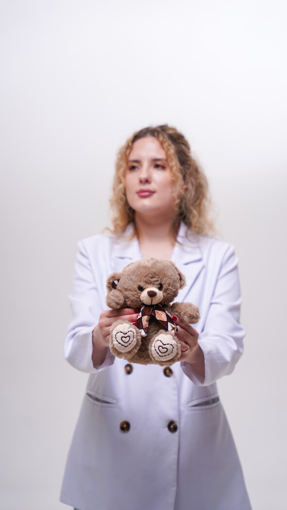 Серый мишка (23см)