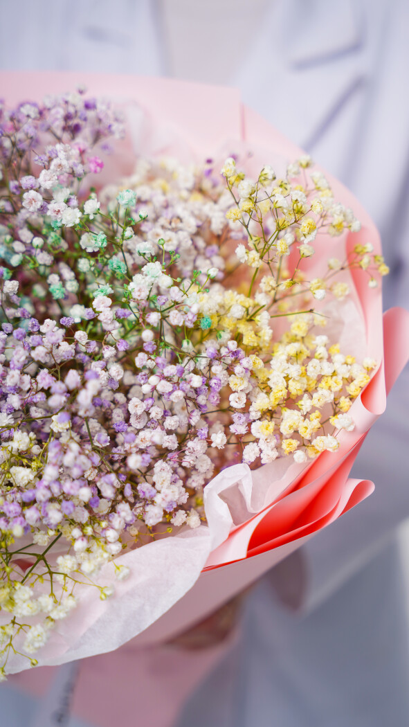 9 радужных гипсофил в оформлении №83