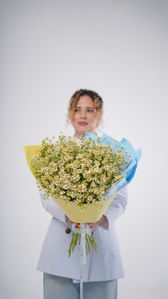 15 ромашек в оформлении №121