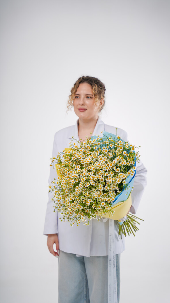 25 ромашек в оформлении №122