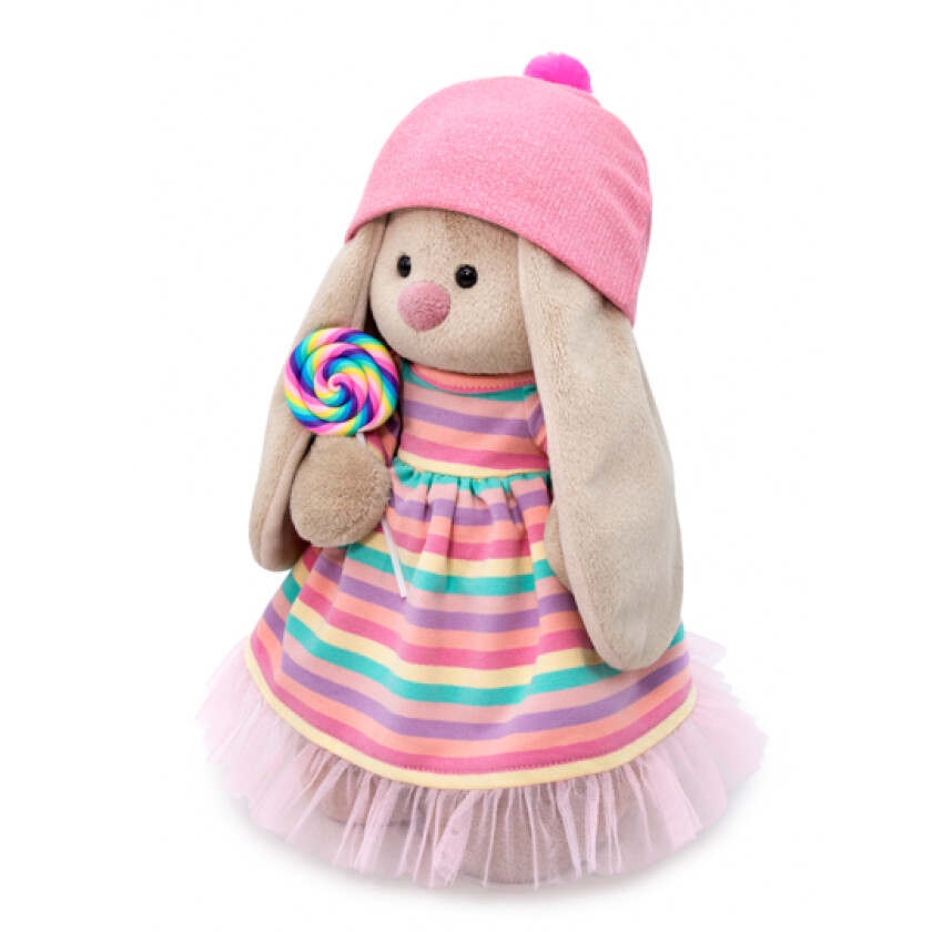 StS-388 Зайка Ми в полосатом платье с леденцом (малый)