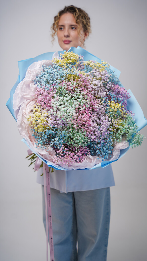 25 радужных гипсофил в оформлении №86