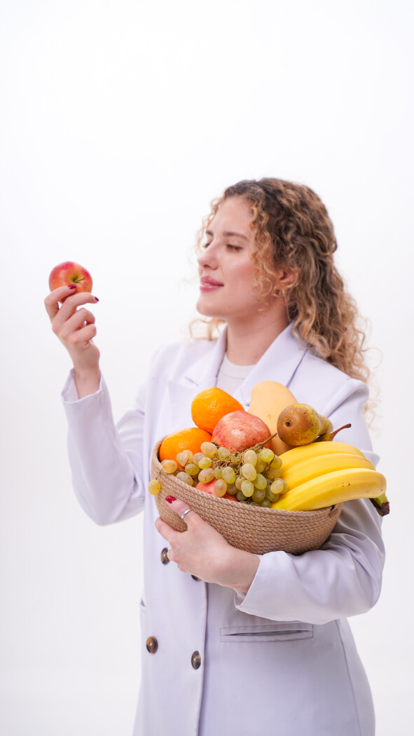 Подарочное кашпо с фруктами