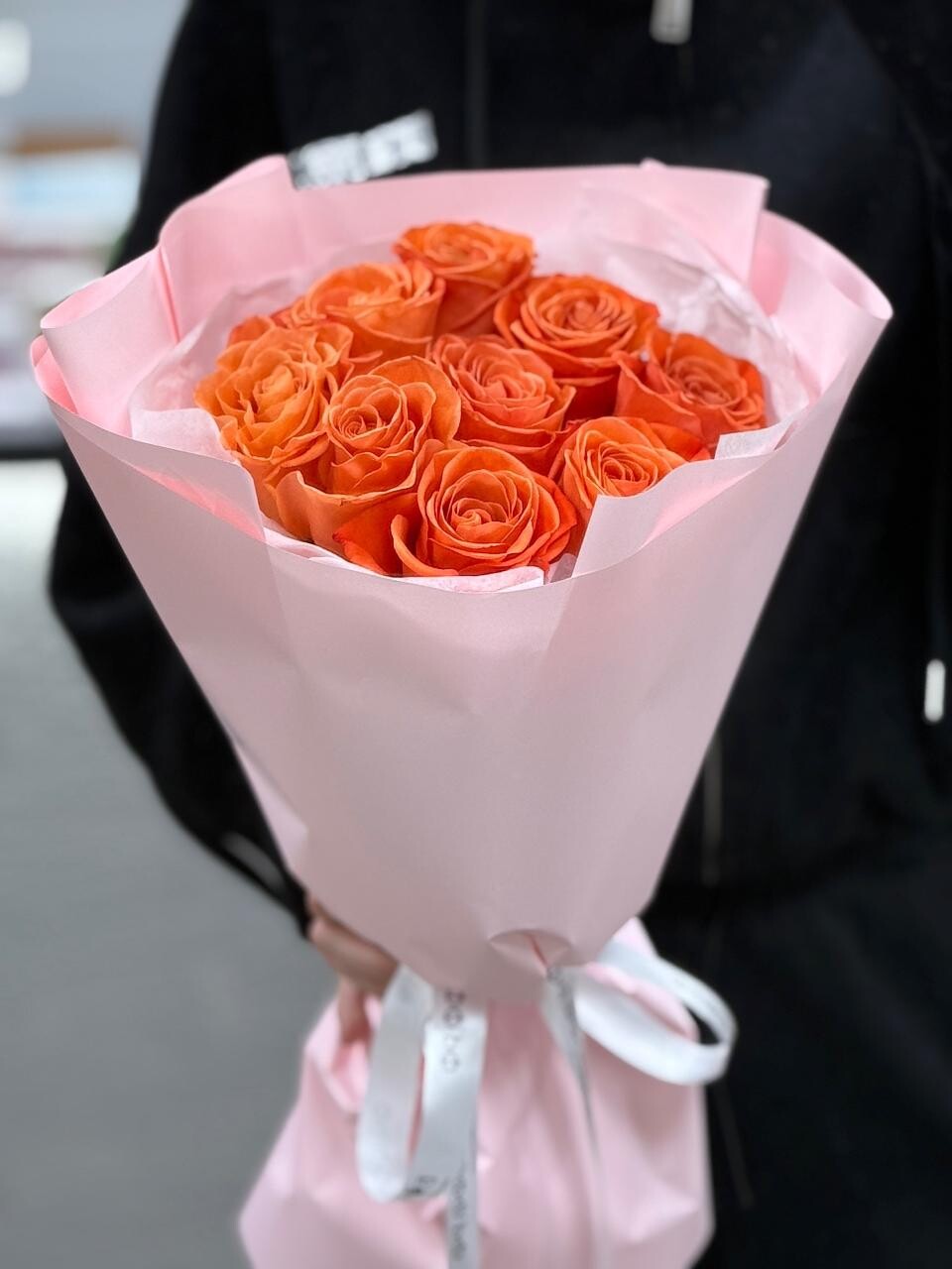 9 роз микс в оформлении №389 