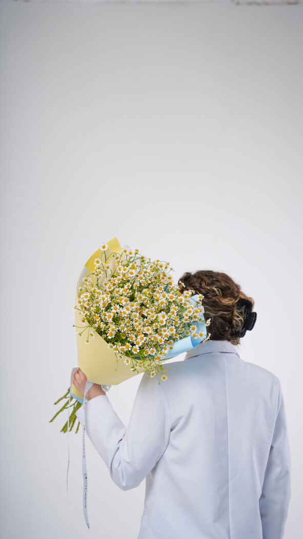 9 ромашек в оформлении №119