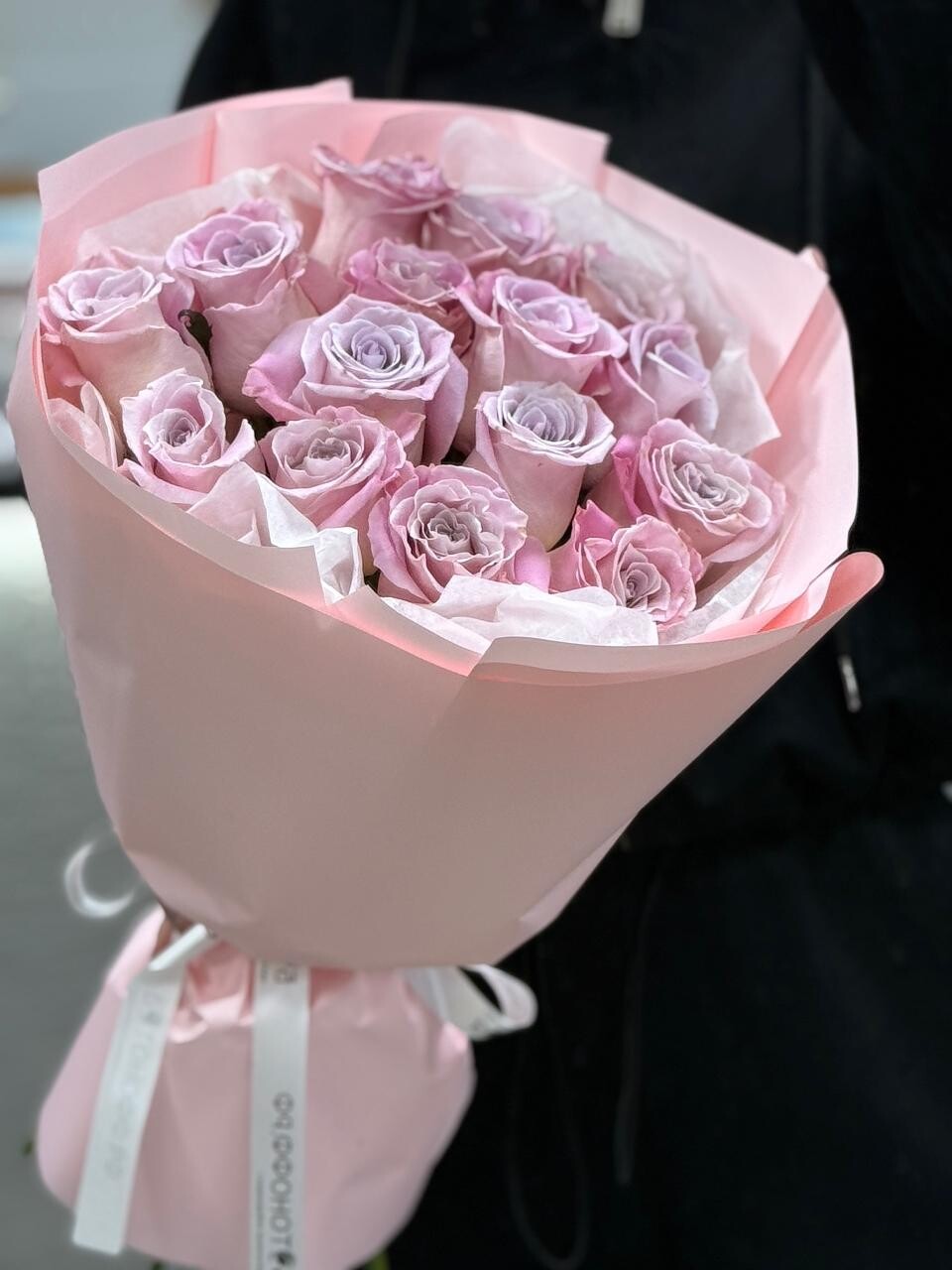 15 роз микс в оформлении №390 