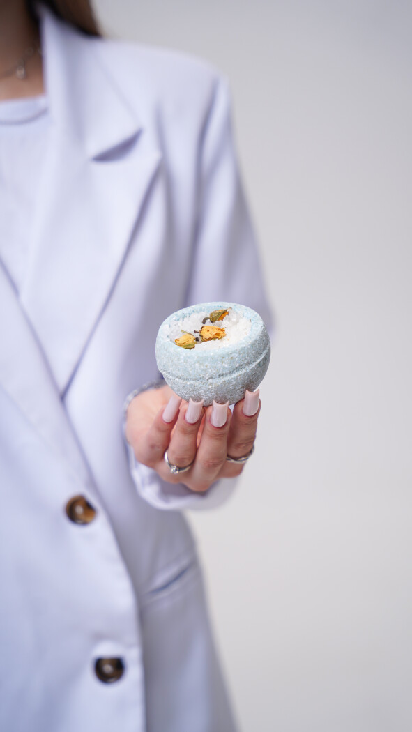 Бомбочка для ванны (голубая)