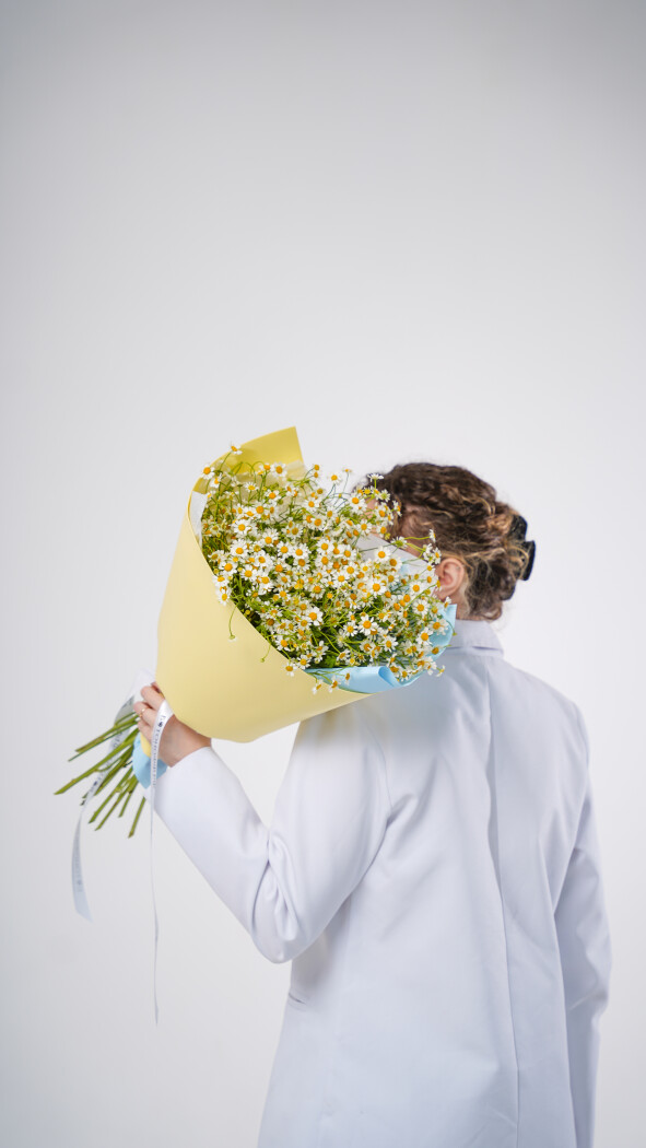 9 ромашек в оформлении №119