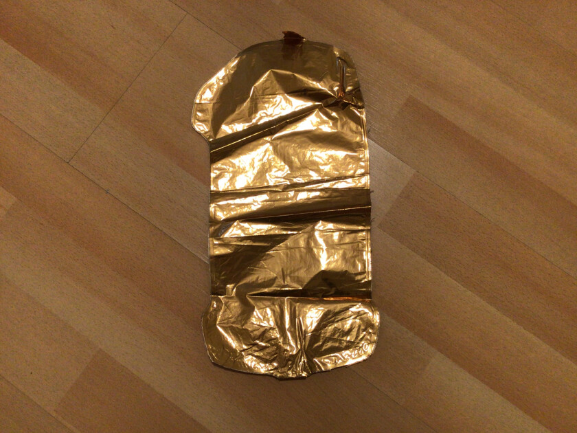 Фольгированный шар цифра 1, малый бронза