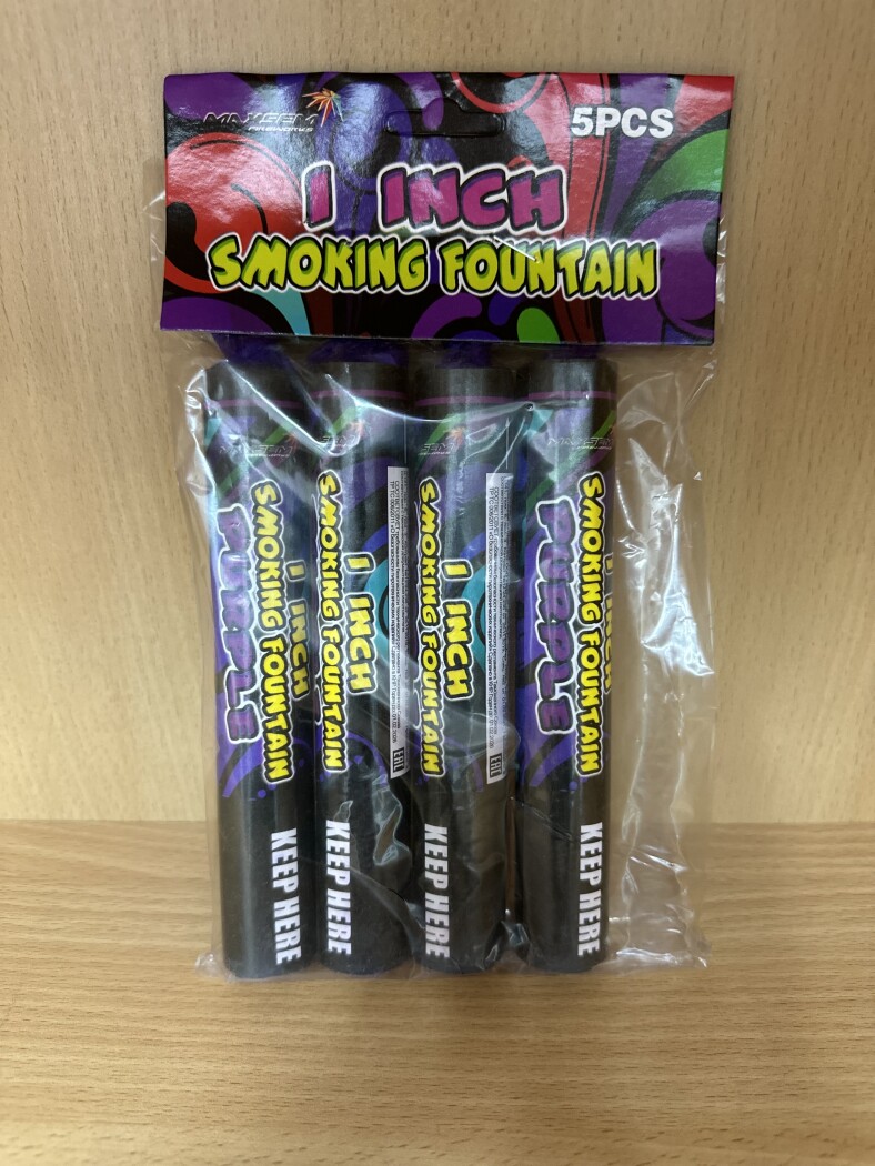 MA0511 цв. дым "Smoking Fountain Purple" (фиолетовый, 60 сек., фитиль) * в кор. 40 уп. х 5 шт. Срок до 01.02.26