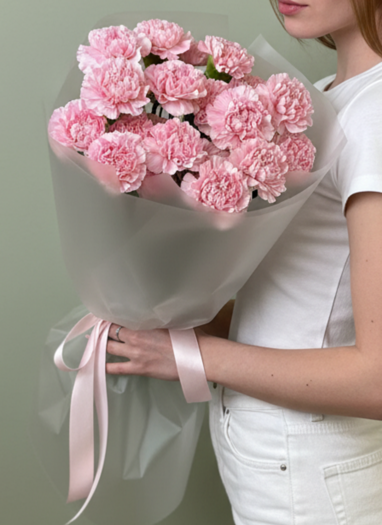 Букет из 19 розовых диантумов