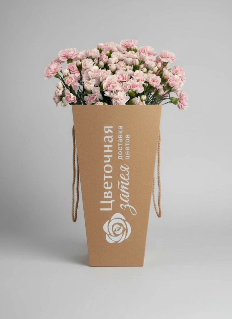 Банч из 21 кустовых диантусов нежно-розового  цвета