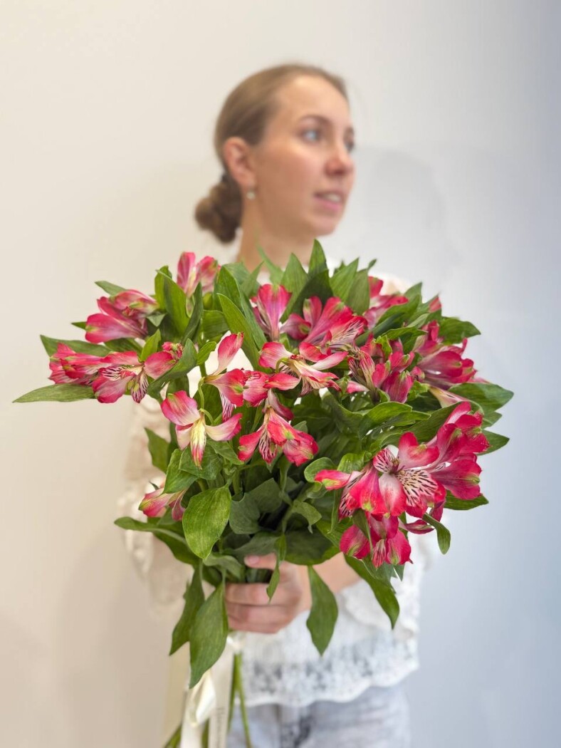 ОХАПКА из 11 веток АЛЬСТРОМЕРИЙ ЦВЕТ МИКС