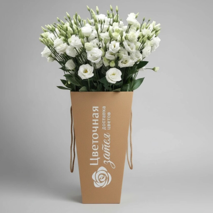 Банч из белой эустомы 11 веток