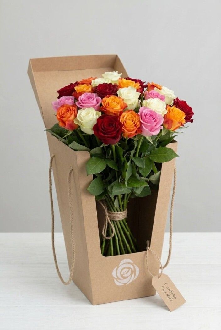 Банч из 25 роз Кения