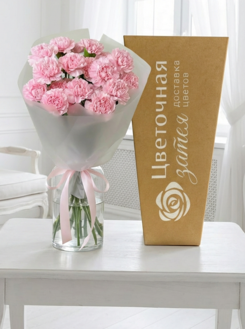 Букет из 19 диантусов розового цвета