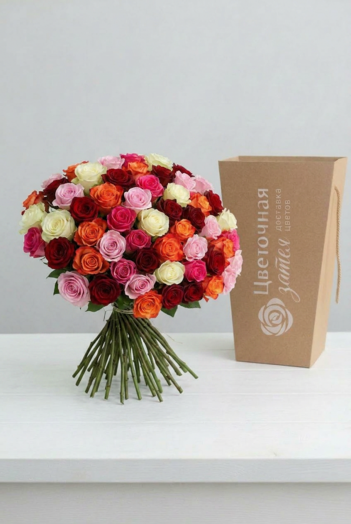 Банч из 101 розы Кения